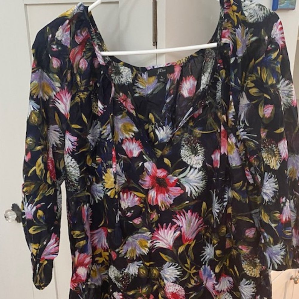 J. Crew Floral Swim Coverup (Large)
